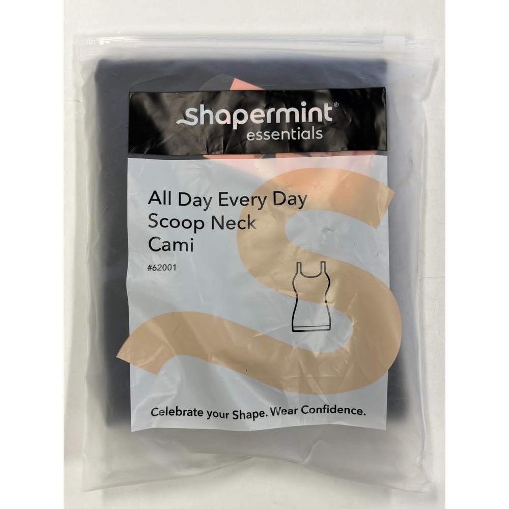 Shapermint Essentials All Day Every Day Scoop Neck Cami Black XL Shapewear Tank